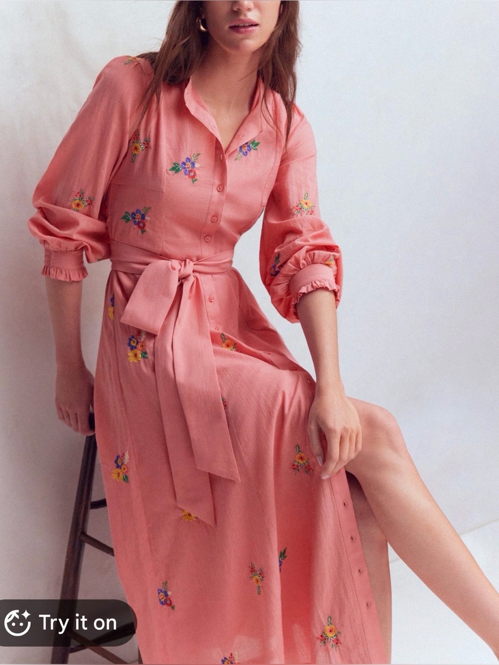 BODEN floral embroidered 100% cotton dress 4P
